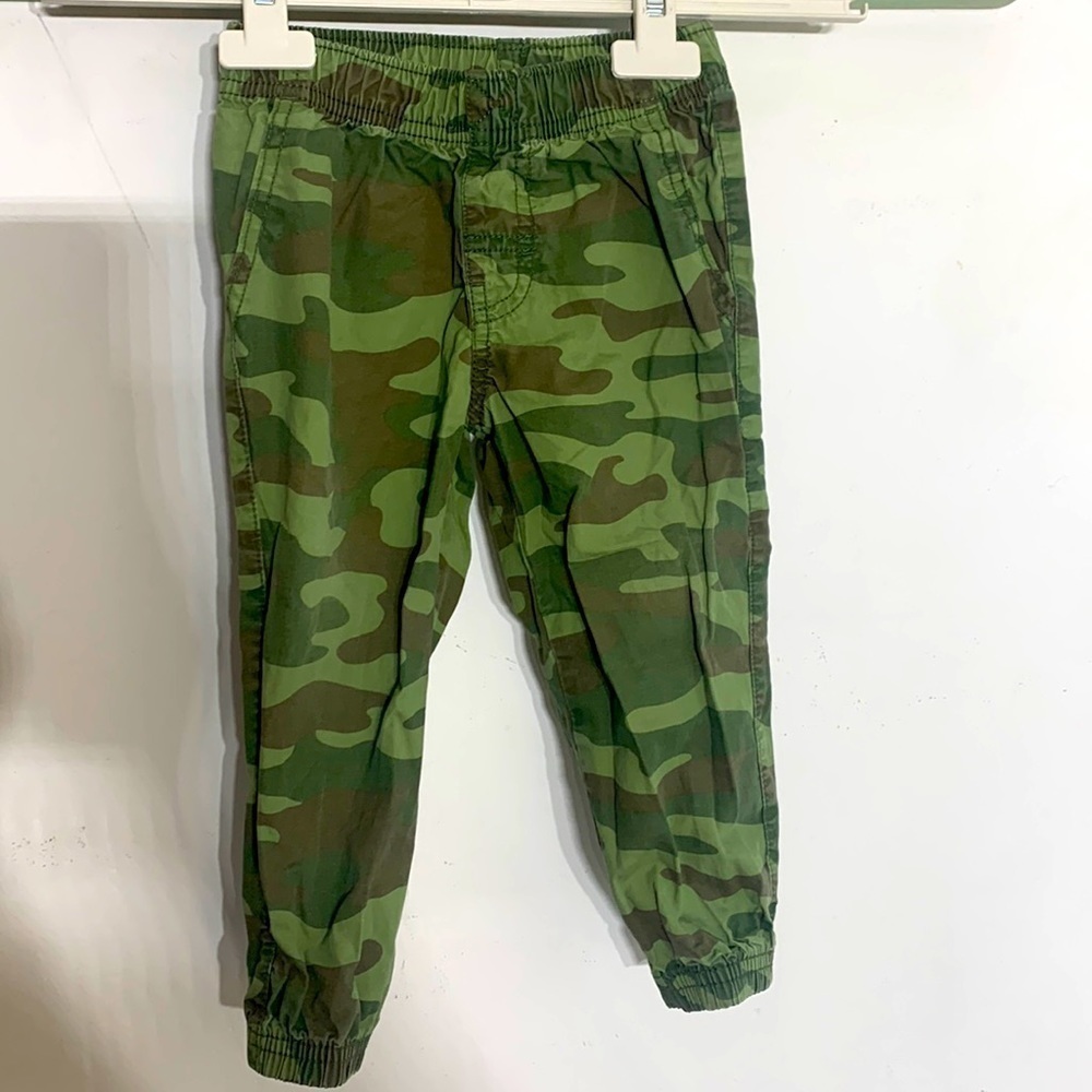 Carters green camouflage pull on pants casual essential baiscs 24 months